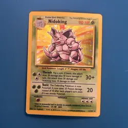 Pokemon Nidoking Base Set Holo Rare 90 HP WOTC Wizards Ken Sugimori 11/102 - Image 1