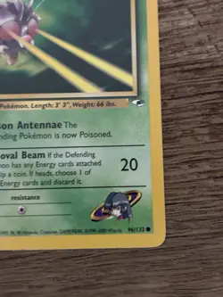 Pokemon TCG Sabrina's Venonat Gym Heroes 1st Edition 96/132 Common 40 HP 20 ATK - Image 5