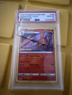 Pokemon Charizard Vivid Voltage Prerelease Holo Promo SWSH066 PSA 10 Gem Mint - Image 1