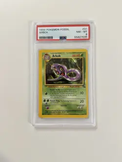 1999 Pokemon Fossil First Edition Arbok 31/62 PSA 8 - Image 1