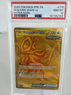 2024 Pokemon PRE EN Hyper Rare #178 Walking Wake ex PSA 10 GEM MINT - Image 1