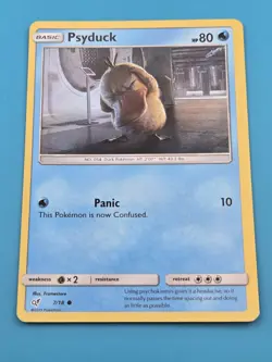 Pokemon Psyduck 7/18 Detective Pikachu Holo Common - MP - Image 1