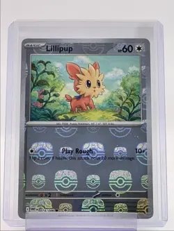 LILLIPUP 2025 POKEMON WHITE FLARE MASTER BALL REVERSE HOLO 074/086 Q3384 - Image 1