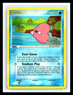 💥 2006 Pokemon EX Crystal Guardians Luvdisc Holo # 7/100 - Image 1