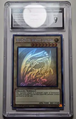 2022 YU-GI-OH! Blue Eyes White Dragon GFP2-EN175 Ghost Rare CGC 9 - Image 2