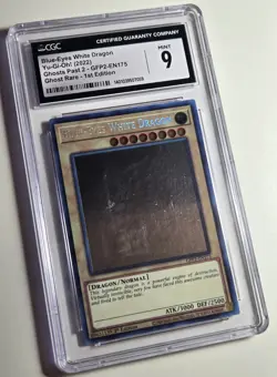 2022 YU-GI-OH! Blue Eyes White Dragon GFP2-EN175 Ghost Rare CGC 9 - Image 4