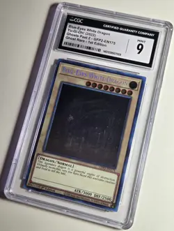 2022 YU-GI-OH! Blue Eyes White Dragon GFP2-EN175 Ghost Rare CGC 9 - Image 5