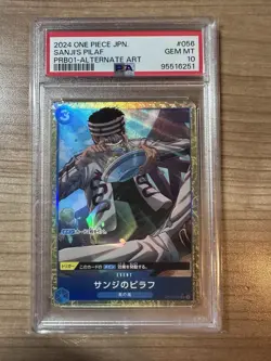 Sanji's Pilaf 2024 One Piece JAPANESE PRB01 Alt Art #056 PSA 10 - Image 1