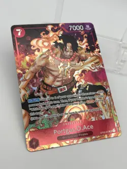 One Piece Portgas.D.Ace OP02-013 SR Alt Art - Paramount War NM ENGLISH - Image 2