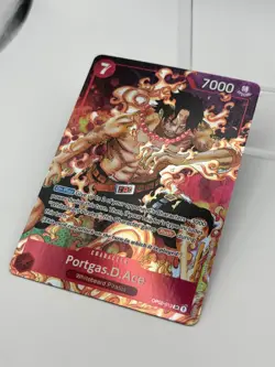 One Piece Portgas.D.Ace OP02-013 SR Alt Art - Paramount War NM ENGLISH - Image 3