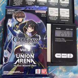 Heavy 25.57g Union Arena Sealed Code Geass Vol. 2 Booster Pack - Image 1