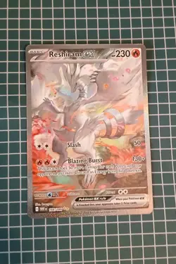 Reshiram EX White Flare 166/086 SV Near Mint Condition English Pokemon Card - Image 1