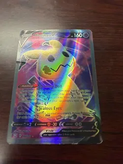 Pokemon Mimikyu v Holo Ultra Rare TCG Card Brilliant Stars 148/163 NM - Image 1