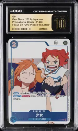 2025 ONE PIECE JPN PROMO CARD FOCUS ON ONE PIECE FAN LETTER GIRL CGC 10 PRISTINE - Image 1
