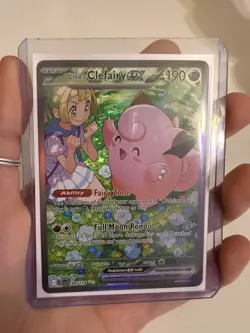 Lillie's Clefairy ex Pokemon Card Holo JTG 184/159 Basic Psychic Nintendo - Image 3