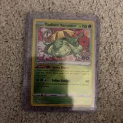 Pokemon TCG Radiant Venusaur Holo Card Pokemon Go 004/078 - Image 1