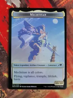 MTG Card: Samurai (003) Mechtitan (014) TOKEN (Kamigawa: Neon Dynasty) FOIL - Image 2