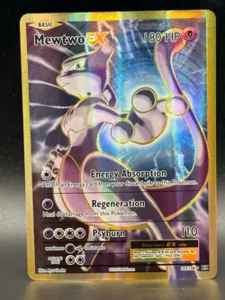 Pokemon Mewtwo EX 103/108 Evolutions Ultra Rare 180 HP Full Art Holo Card - Image 1