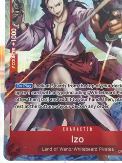 Bandai Izo OP03-003 Character Rare Counter +1000 One Piece Card Game alt art - Image 5