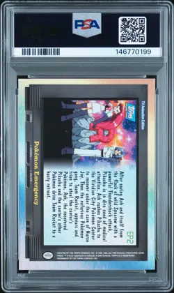 2000 TOPPS POKEMON TV ANIMATION SERIES 2 EPISODE CARDS POKEMON EMERGENCY PSA 9 - Image 2