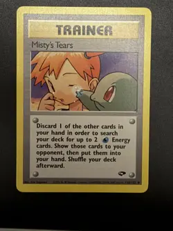 Misty's Tears Gym Challenge Trainer Card Pokemon TCG 118/132 WOTC - FREE POSTAGE - Image 3