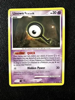 Unown Q 49/100 Majestic Dawn Pokemon Card - Image 1