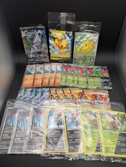 Pokemon Card Lot - Full Art Stamped Promo XY Cosmos Sealed, Pikachu, Victini - Image 1