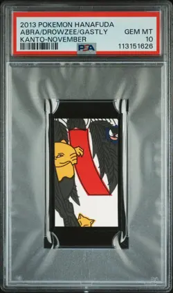 Pokemon Card Abra Drowzee Gastly Kanto - November Hanafuda 2013 PSA 10 GEM MINT - Image 1