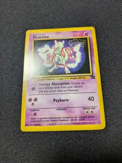Mewtwo (Movie Promo) 3 WoTC WB Stamped Black Star Promo Pokemon Card - Image 1
