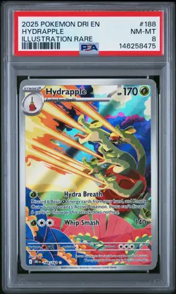 2025 POKEMON DRI EN-DESTINED RIVALS ILLUSTRATION RARE #188 HYDRAPPLE PSA 8 - Image 1