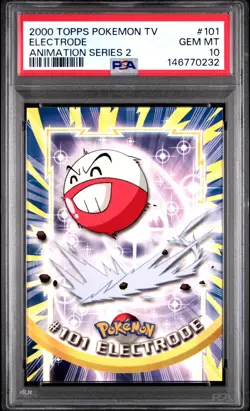 2000 TOPPS POKEMON TV ANIMATION SERIES 2 #101 ELECTRODE PSA 10 - Image 1