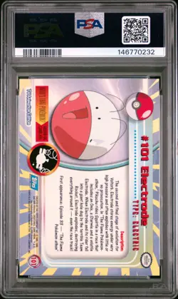 2000 TOPPS POKEMON TV ANIMATION SERIES 2 #101 ELECTRODE PSA 10 - Image 2