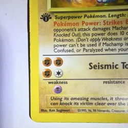 Pokemon TCG Machamp Base Set 8/102 1st Edition Holo Rare 100 HP 1999 Wizards - Image 4