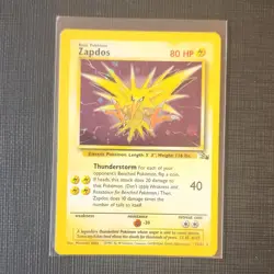 Pokemon Zapdos Base Set 15/62 Holo Rare Basic HP80 1999 Wizards English - Image 1