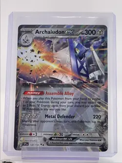 ARCHALUDON EX 2024 POKEMON SURGING SPARKS DOUBLE RARE 130/191 Q3384 - Image 1