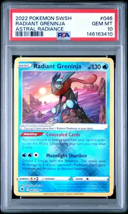 2022 POKEMON SWORD & SHIELD ASTRAL RADIANCE #046 RADIANT GRENINJA PSA 10 - Image 1