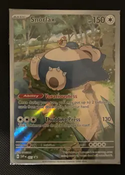 Pokemon TCG Snorlax 051 Promo Full Art Holo Scarlet & Violet 151 Sealed NM-M - Image 1