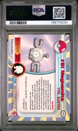 2000 TOPPS POKEMON TV ANIMATION SERIES 2 #81 MAGNEMITE PSA 9 - Image 2