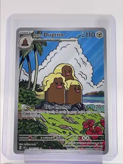 ALOLAN DUGTRIO 2024 POKEMON SURGING SPARKS ILLUSTRATION RARE 208/191 Q3384 - Image 1