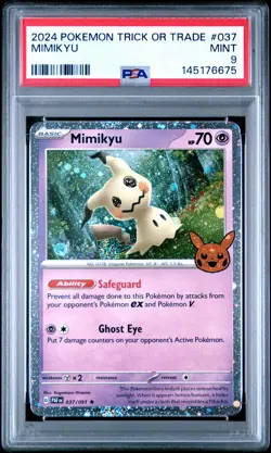 2024 POKEMON TRICK OR TRADE #037 MIMIKYU PSA 9 - Image 1