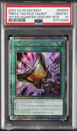 2023 YU-GI-OH! 25TH ANNIVERSARY RARITY COLLECTION TRIPLE TACTICS TALENT PSA 10 - Image 1