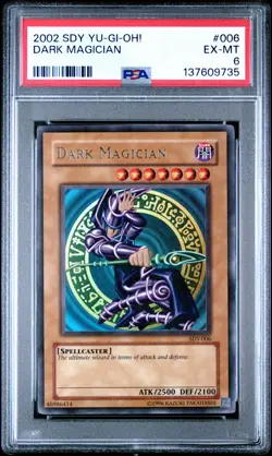 2002 YU-GI-OH! STARTER DECK: YUGI #006 DARK MAGICIAN PSA 6 - Image 1