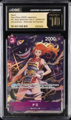 2025 ONE PIECE JAPANESE PC ALTERNATE ART #OP09-070 NAMI CGC 10 PRISTINE - Image 1