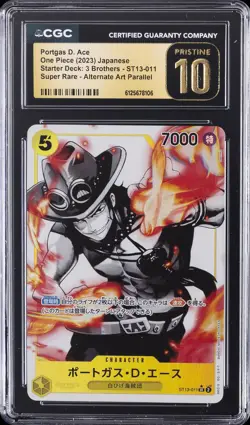 2023 ONE PIECE JAPANESE STARTER DECK: 3 BROTHERS PORTGAS D. ACE CGC 10 PRISTINE - Image 1