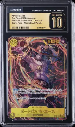 2024 ONE PIECE JPN 500 YEARS IN THE FUTURE ALT ART PORTGAS D ACE CGC 10 PRISTINE - Image 1