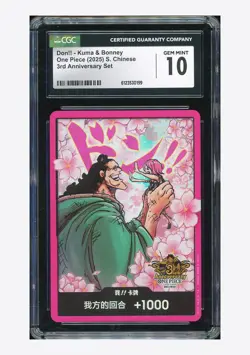 One Piece CGC 10 GEM MINT Don!! Kuma & Bonney 2025 3rd Anniversary Chinese #1 - Image 1