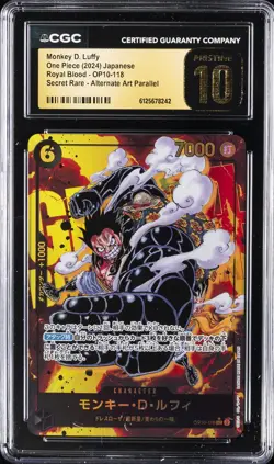 2024 ONE PIECE JAPANESE ROYAL BLOOD ALT ART MONKEY D. LUFFY CGC 10 PRISTINE - Image 1