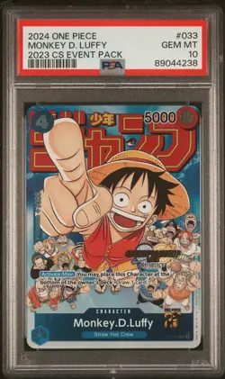 One Piece PSA 10 Monkey D. Luffy Championship 25th Anniversary Foil Promo 033 - Image 1