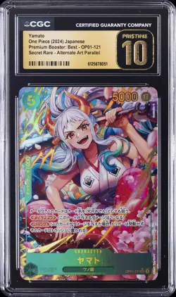 2024 ONE PIECE JPN PREMIUM BOOSTER: ALT ART #OP01-121 YAMATO CGC 10 PRISTINE - Image 1