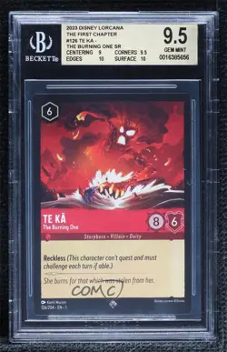 2023 Disney Lorcana The First Chapter 1 Super Rare TE KA The Burning One BGS 9.5 - Image 1
